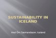 Sustainability in Iceland