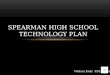Spearman High School Technology Plan