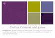 Civil  vs  Criminal and Juries