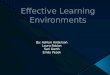 Effective Learning Environments