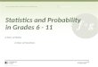 Statistics and Probability  in Grades 6 - 11