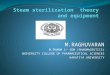 Steam sterilization  theory and equipment