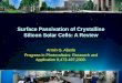 Surface Passivation of Crystalline Silicon Solar Cells: A Review
