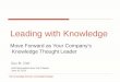 Leading with Knowledge