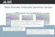 New Gender Institute seminar series:  Women in academia