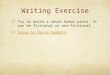 Writing Exercise