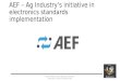 AEF – Ag Industry’s initiative in electronics standards implementation