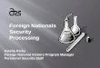 Foreign Nationals Security Processing