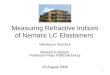 Measuring Refractive Indices of Nematic LC Elastomers