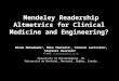 Mendeley Readership  Altmetrics  for Clinical Medicine and  Engineering?
