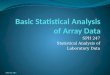 Basic Statistical Analysis of Array Data