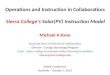 Operations and Instruction in Collaboration:  Sierra College's  Solar(PV) Instruction Model