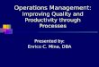 Operations Management: Improving Quality and Productivity through Processes