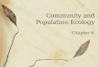 Community and Population Ecology