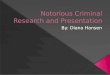 Notorious Criminal Research and Presentation