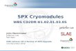SPX Cryomodules WBS CD2DR-U1.02.01.03.05