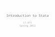 Introduction to  Stata