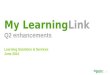My  Learning Link Q2 enhancements Learning Solutions & Services June 2014