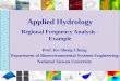 Applied Hydrology Regional Frequency Analysis - Example