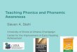 Teaching Phonics and Phonemic Awareness
