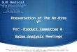 Presentation of The No-Bite V™ For:  Product Committee  &  Value Analysis  Meetings