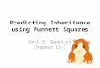 Predicting Inheritance using  Punnett  Squares