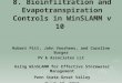 8. Bioinfiltration and Evapotranspiration Controls in  WinSLAMM v 10