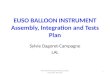 EUSO BALLOON INSTRUMENT Assembly, Integration and Tests  Plan