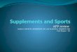 Supplements and Sports