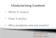Modularizing Content