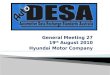General Meeting 27 19 th  August 2010 Hyundai Motor Company