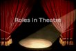 Roles  I n Theatre