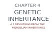 CHAPTER 4 GENETIC INHERITANCE 4.2  DEVIATIONS FROM THE MENDELIAN INHERITANCE