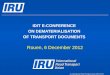IDIT E-CONFERENCE ON DEMATERIALISATION OF TRANSPORT DOCUMENTS