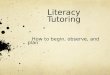 Literacy Tutoring