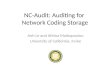 NC-Audit: Auditing for  Network Coding Storage
