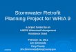 Stormwater Retrofit Planning Project for WRIA 9