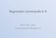 Regression Commands in R