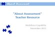 “About Assessment” Teacher Resource