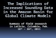The Implications of Increased Sounding Data in the Amazon Basin for Global Climate Models