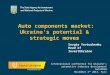 Auto  components market: Ukraine’s potential & strategic  moves