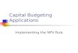 Capital Budgeting Applications
