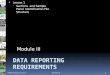DATA Reporting  REquirements