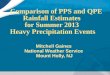 Comparison of PPS and QPE Rainfall Estimates  for Summer 2013  Heavy Precipitation Events