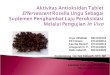 Aktivitas Antioksidan Tablet  Effervescent  Rosella Ungu Sebagai Suplemen Penghambat Laju Peroksidasi Melalui Pengujian  In Vivo