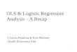 OLS & Logistic Regression Analysis – A Recap