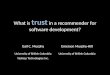What is  trust  in a recommender for software development?
