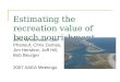 Estimating the recreation value of beach nourishment