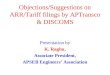 Objections/Suggestions on ARR/Tariff filings by APTransco & DISCOMS