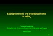 Ecological niche and ecological niche modeling